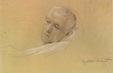 Haga click para ver la imagen ampliada klimt - head of a recumbent man supporting himself.jpg